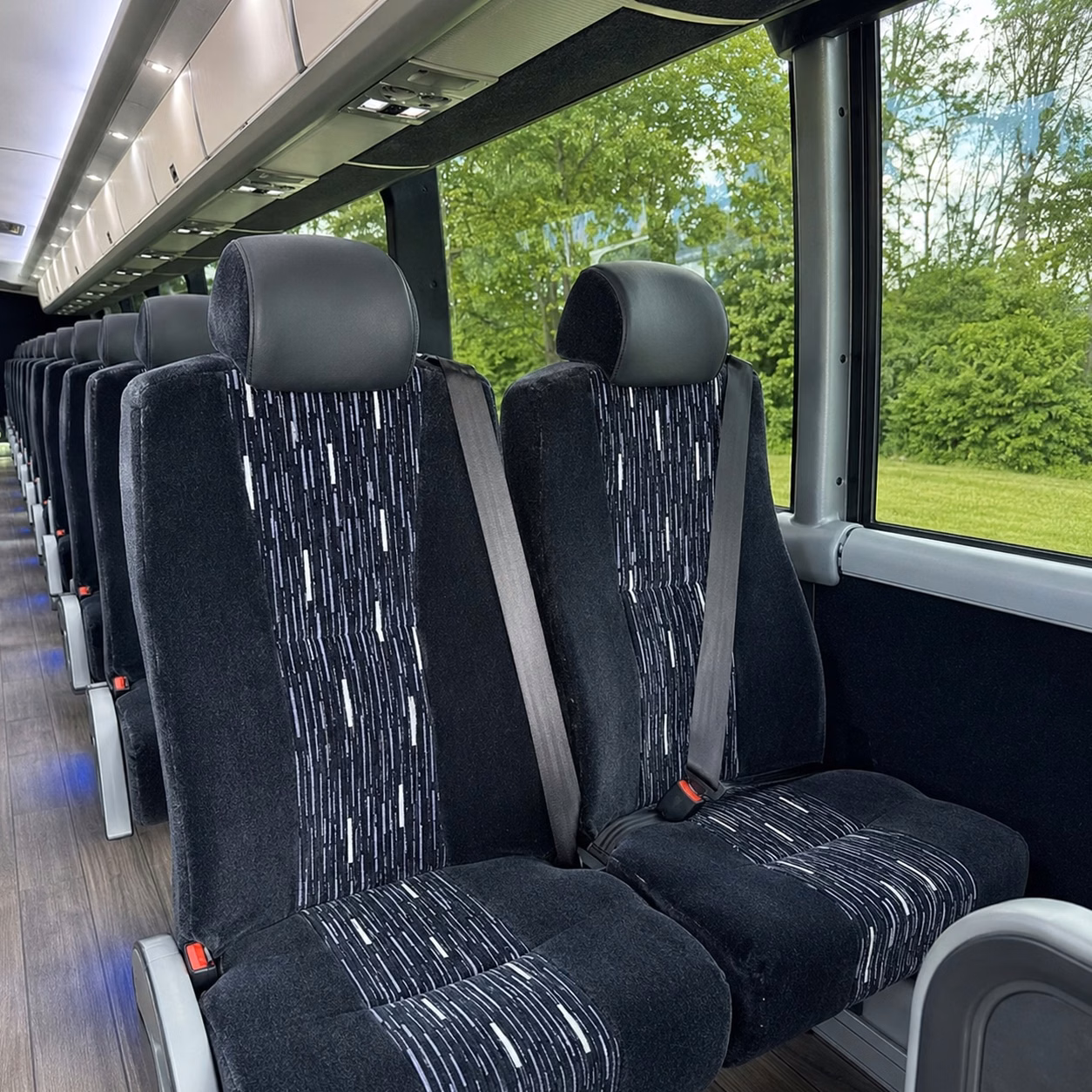 norfolk charter bus rental interior